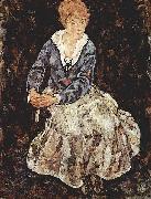 Portrat der Edith Schiele, sitzend Egon Schiele